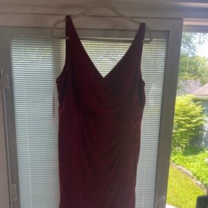 Azazie Leandra Dress in burgundy